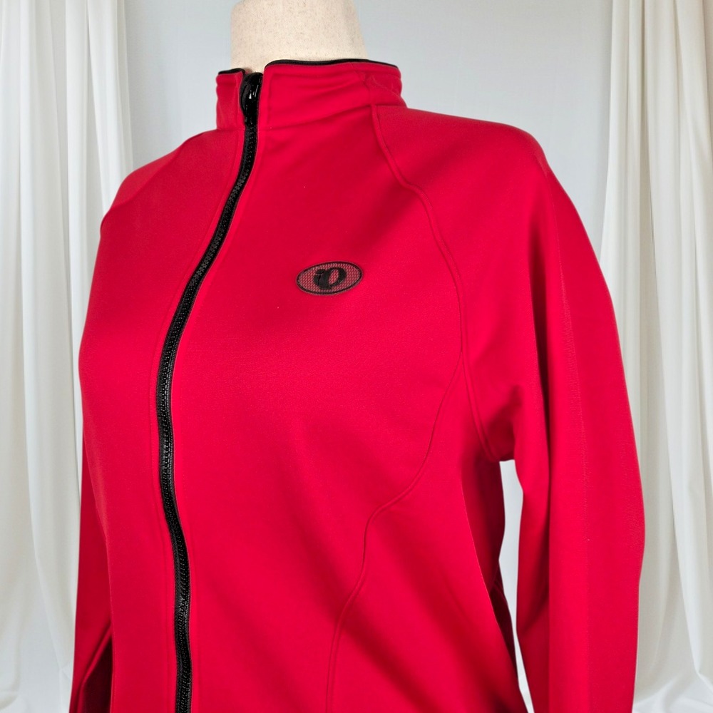 Pearl‎ Izumi Thermal Cycling Jacket Women's L Fleece Lined Red Softshell